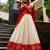 Charming White Zari Weaving Cotton Festive Wear Half Saree Lehenga