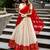 Charming White Zari Weaving Cotton Festive Wear Half Saree Lehenga