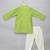 Lime green woven cotton silk Men Kurta Set