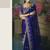 Blue premium fancy heavy beads work saree