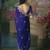 Blue premium fancy heavy beads work saree