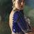Blue premium fancy heavy beads work saree