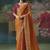 Orange premium fancy heavy beads work saree