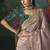 Baby pink premium fancy heavy beads work saree