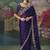 Blue premium fancy heavy beads work saree