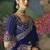 Blue premium fancy heavy beads work saree