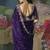 Blue premium fancy heavy beads work saree