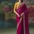Rani pink premium fancy heavy beads work saree