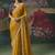 Mustard premium fancy heavy beads work saree