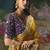 Mustard premium fancy heavy beads work saree