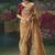 Beige premium fancy heavy beads work saree