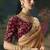 Beige premium fancy heavy beads work saree