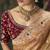 Beige premium fancy heavy beads work saree