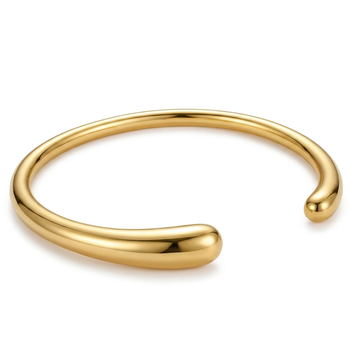 Grace line collection plain gold plated bracelets 1