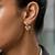 Duo tone love gold plated hoop earrings