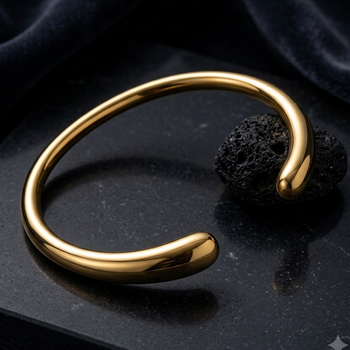 Grace line collection plain gold plated bracelets 2