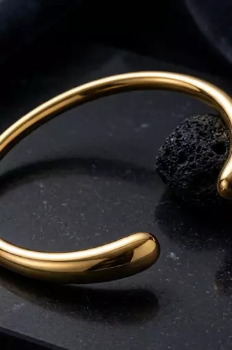Grace line collection plain gold plated bracelets