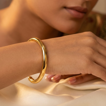 Grace line collection plain gold plated bracelets 3
