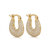 rebellious geometric sparkle gold plated hoop earring