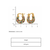 rebellious geometric colorful gold plated hoop earring