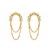 French chic gold plated tassel earring