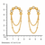 French chic gold plated tassel earring