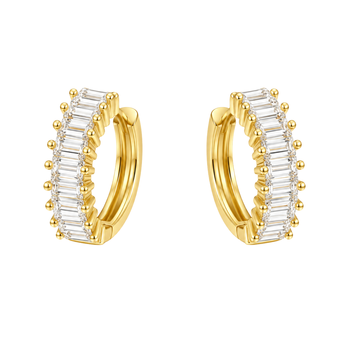 cosmic bar gold plated hoop earring 1