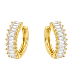 cosmic bar gold plated hoop earring