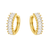 cosmic bar gold plated hoop earring