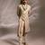 Beige embroidered linen satin sherwani set with stole