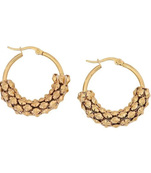 cosmic braided gold plated hoop earring