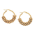 cosmic braided gold plated hoop earring