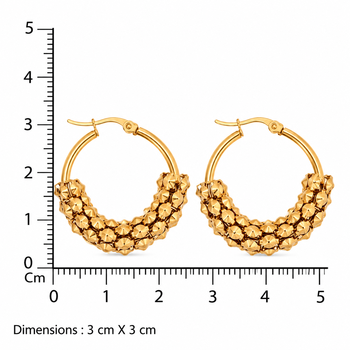 cosmic braided gold plated hoop earring 2