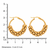 cosmic braided gold plated hoop earring
