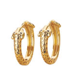 wildcats sleek cat gold plated hoop earring