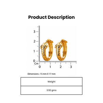 wildcats sleek cat gold plated hoop earring 3