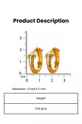 wildcats sleek cat gold plated hoop earring