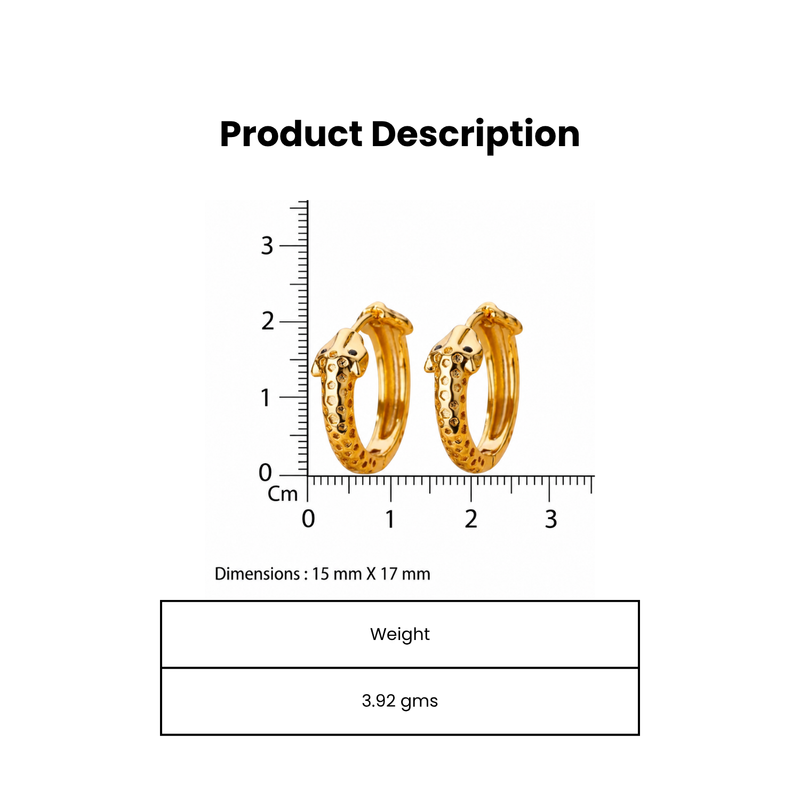 wildcats sleek cat gold plated hoop earring
