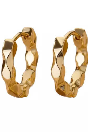 wildcats feline gold plated hoop earring