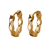 wildcats feline gold plated hoop earring