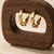 wildcats feline gold plated hoop earring