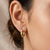 wildcats feline gold plated hoop earring