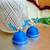 Blue color ethnic hoops quilling jhumkas
