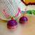 Purple color ethnic hoops quilling jhumkas