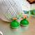 Green color ethnic hoops quilling jhumkas