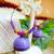 Lavender color ethnic hoops quilling jhumkas