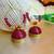 Maroon color ethnic hoops quilling jhumkas