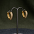 chic fusion chevron gold plated hoop earring