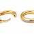 Anti-tarnish, huggie hoop style, crystal embellished, hinged closure, women's jewellery