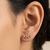 Kiss gold plated stud earring